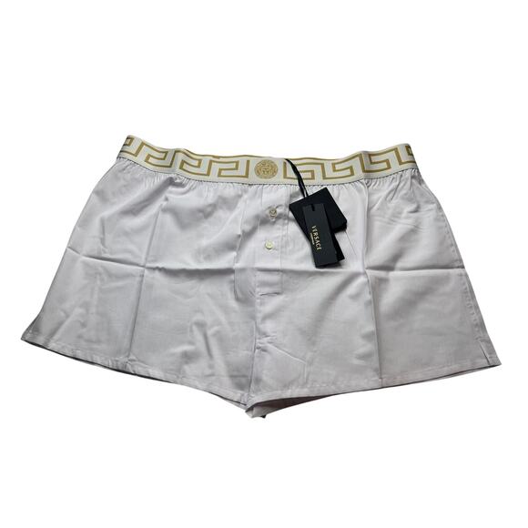 10-16 VERSACE Men's Underwear Boxers White/Gold Size 7/ XL - Picture 1 of 11